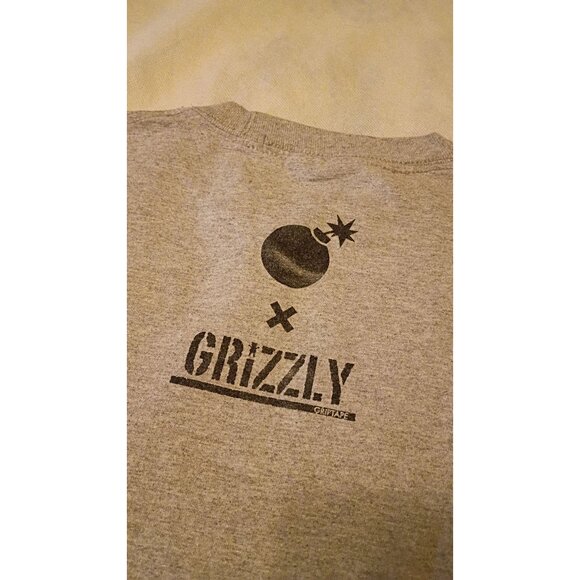 The Hundreds X Grizzly Collaboration Graphic Tee M Gray Mens T-Shirt - Picture 5 of 6